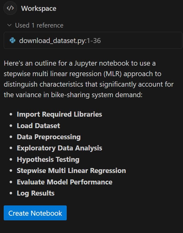 use thenewNotebook tag to let Copilot make a new Jupyter Notebook