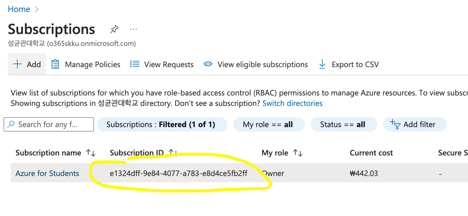 Find your Azure subscription ID